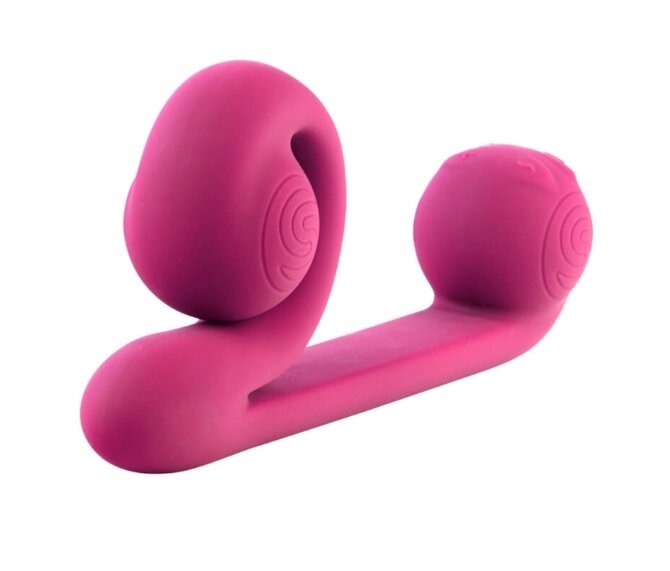 Вибромассажер для двойной стимуляции Snail Vibe розовый от компании Оптовая компания "Sex Opt" - фото 1