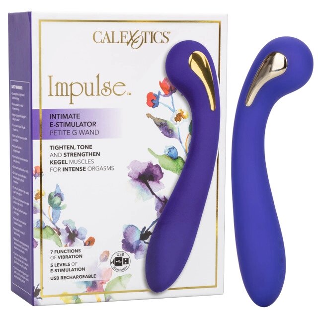 Вибромассажер для точки G с электростимуляцией Impulse Intimate Estim Petite G Wand от Calexotics от компании Оптовая компания "Sex Opt" - фото 1