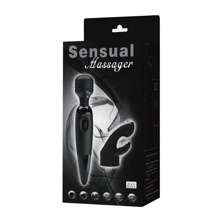 Вибромассажер Sensual (с доп. насадкой) от компании Оптовая компания "Sex Opt" - фото 1