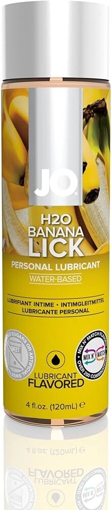 Вкусовой лубрикант "Банан" / JO Flavored Banana Lick 4 oz - 120 мл. от компании Оптовая компания "Sex Opt" - фото 1