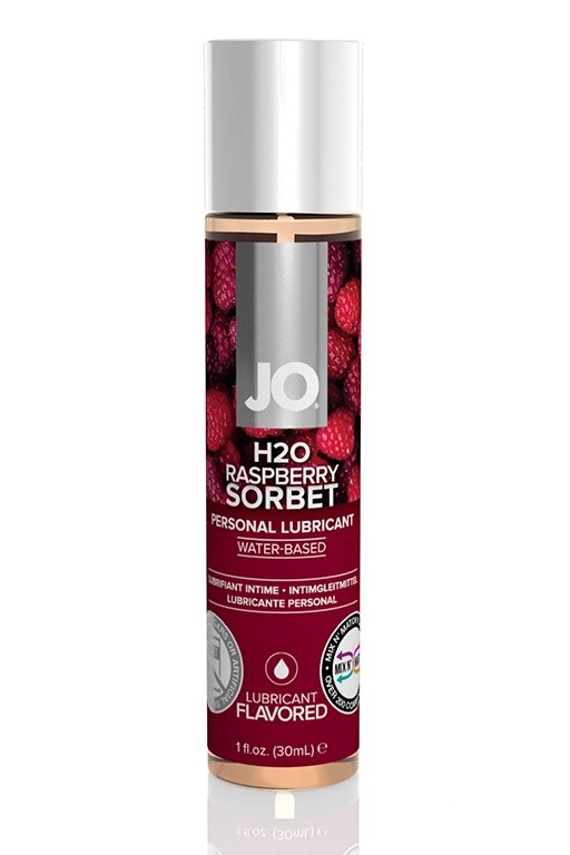 Вкусовой лубрикант "Малиновый сорбет" JO Flavored Raspberry Sorbet 30 мл. от компании Оптовая компания "Sex Opt" - фото 1