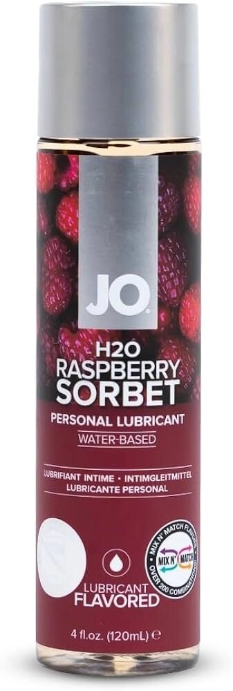 Вкусовой лубрикант "Малиновый сорбет" / JO Flavored Raspberry Sorbet 4oz - 120 мл. от компании Оптовая компания "Sex Opt" - фото 1