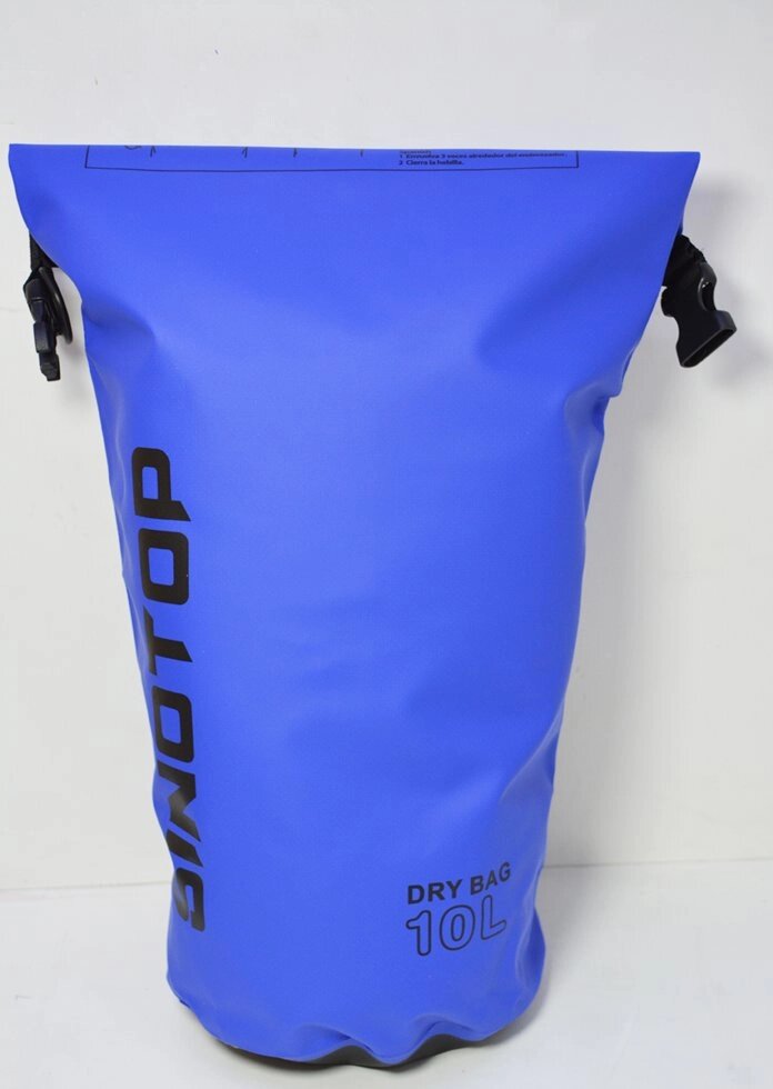 Водонепроницаемый рюкзак Sinotop Dry Bag 10L. (Синий) от компании Оптовая компания "Sex Opt" - фото 1