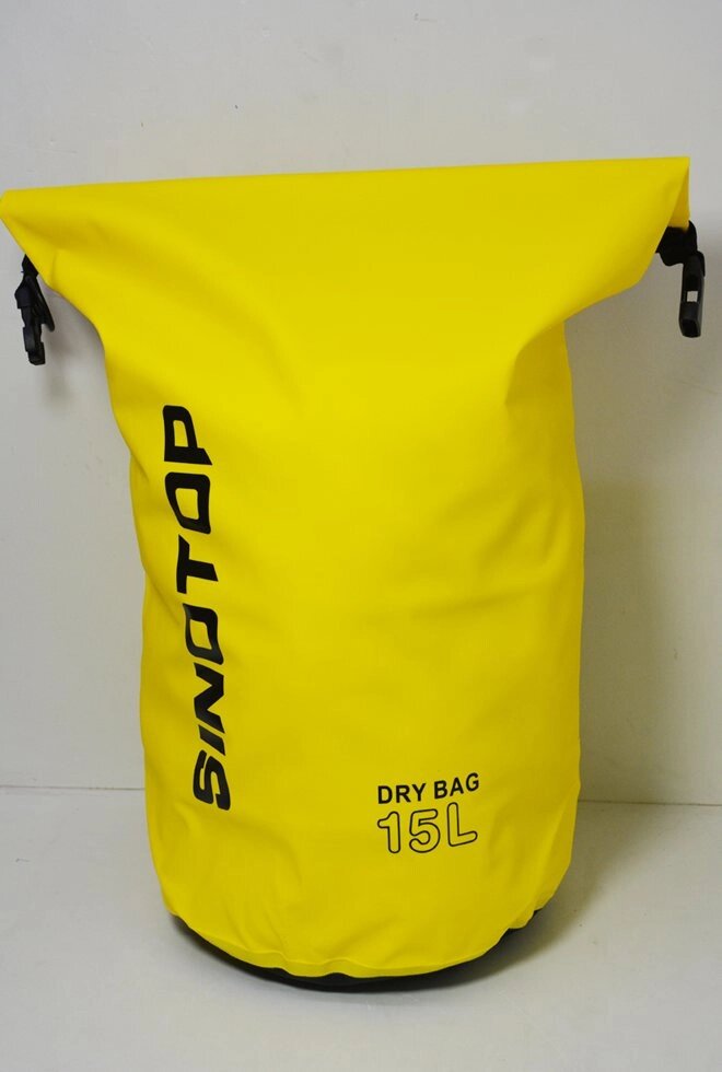 Водонепроницаемый рюкзак Sinotop Dry Bag 15L. (Жёлтый) от компании Оптовая компания "Sex Opt" - фото 1