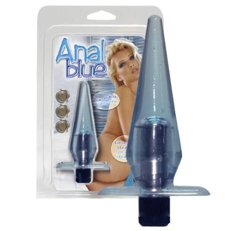 Втулка анальная с вибрацией ANAL BLUE от компании Оптовая компания "Sex Opt" - фото 1