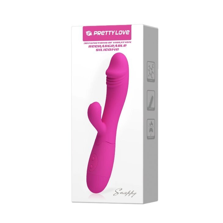 Ярко-розовый вибратор Snappy от компании Оптовая компания "Sex Opt" - фото 1