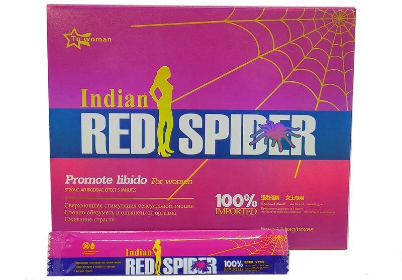 Женский возбудитель в каплях - Indian Red Spider (саше 5 мл.) от компании Оптовая компания "Sex Opt" - фото 1