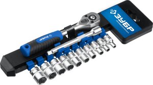 ЗУБР ТМ-12М, 12 предм. 1/4″набор торцовых, Профессионал (27645-H12)