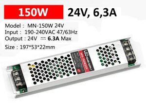 Блок питания MN-150W, 24V 6.3A