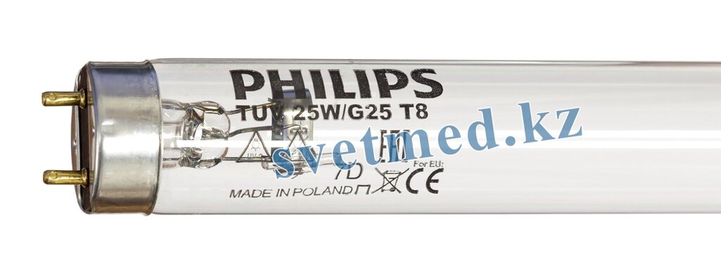 Лампа бактер. Philips TUV 25W G13 T8, 9 000 часов от компании ИП "Томирис" - фото 1