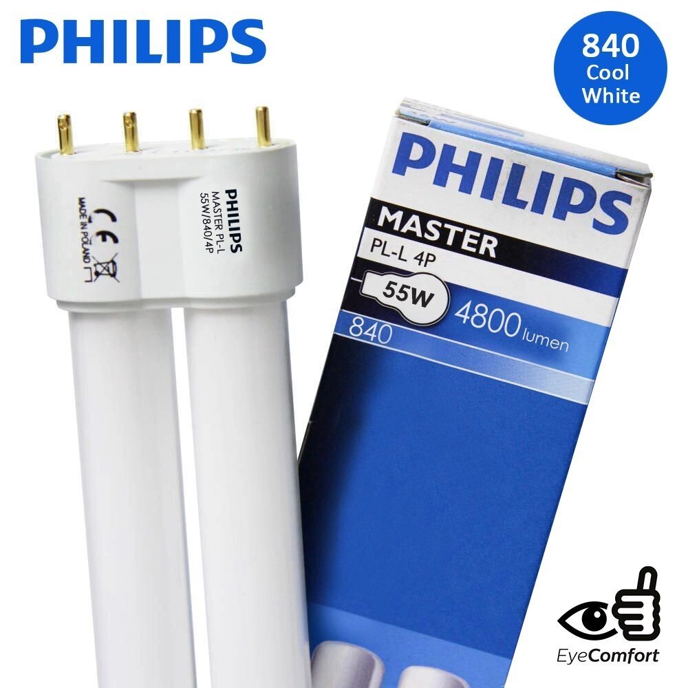 Лампа компактная люминесцентная Philips MASTER PL-L 55W/840/4P от компании ИП "Томирис" - фото 1
