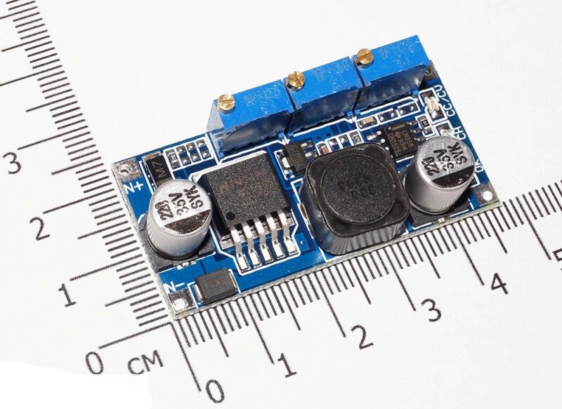 Модуль LM2596S DC-DC пониж-ий преобразователь со стабилизацией тока от компании ИП "Абдрасил" - фото 1