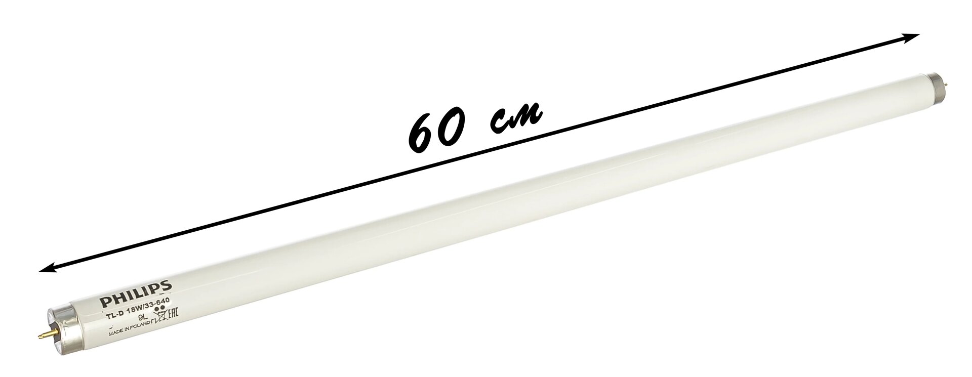 Лампа люминесцентная белая лампа philips tl-d 18w/33-640