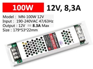 Блок питания MN-100W12V, 12V 8,3А 100W