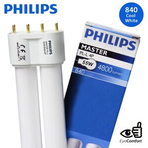 Лампа компактная люминесцентная Philips MASTER PL-L 55W/840/4P в Алматы от компании ИП "Томирис"