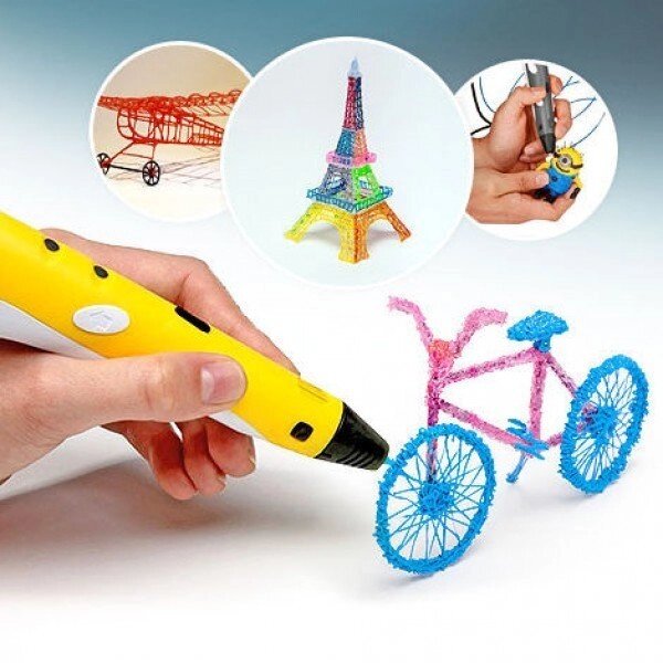 3D ручка с OLED-дисплеем для рисования в воздухе 3D PEN-2 RP-100B (Голубой) от компании Интернет-магазин Starshop. kz - фото 1