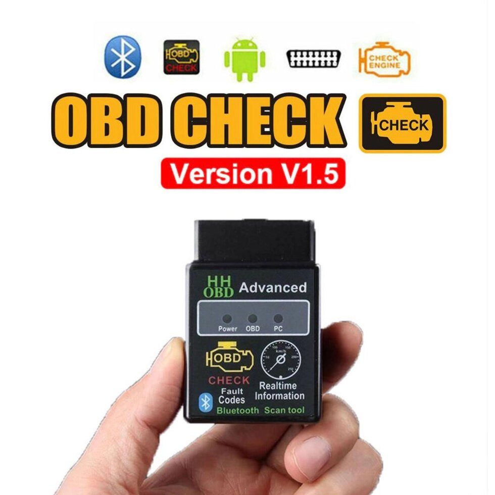 Адаптер OBD ADVANCED для диагностики автомобилей ELM327 Bluetooth (v1.5) от компании Интернет-магазин Starshop. kz - фото 1