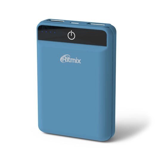 Аккумулятор внешний Powerbank RITMIX RPB-10003L {10000 мАч} (Дымчато-синий) от компании Интернет-магазин Starshop. kz - фото 1