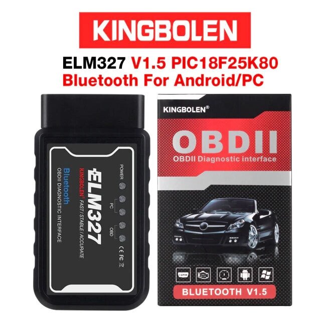 Автосканер AllOBD2 v1.5 диагностический KINGBOLEN ELM327 на чипе PIC18F25K80 (Bluetooth) от компании Интернет-магазин Starshop. kz - фото 1