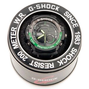 Часы наручные реплика Casio G-SHOCK GulfMaster {двойное время, минеральное стекло, пыле- влагозащита}Bio Energy)