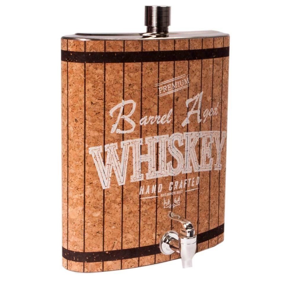 Фляжка-диспенсер подарочная GT GUONAI Stainless Steel Hip Flask 128 oz A [3,8 л] (WHISKEY (светло-коричневая)) от компании Интернет-магазин Starshop. kz - фото 1