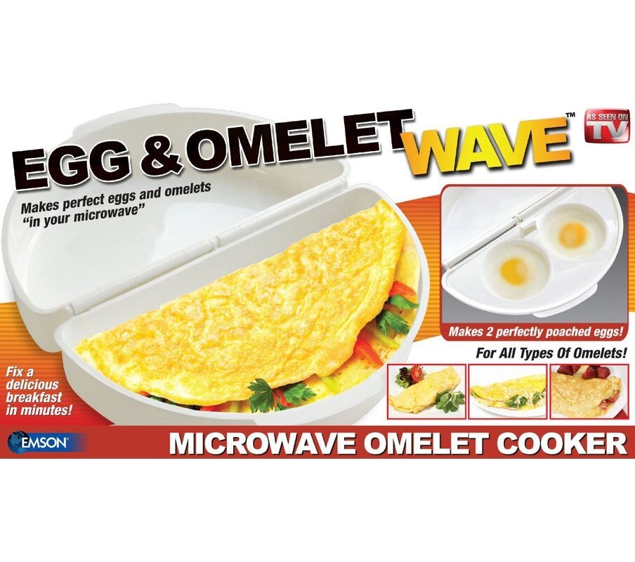 Форма для приготовления омлета и глазуньи в микроволновке Egg & Omelet Wave 2-в-1 от компании Интернет-магазин Starshop. kz - фото 1