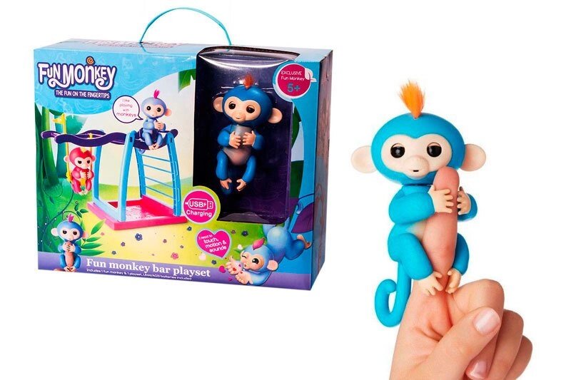 Интерактивная игрушка-обезьянка Fun Monkey (Голубой) от компании Интернет-магазин Starshop. kz - фото 1