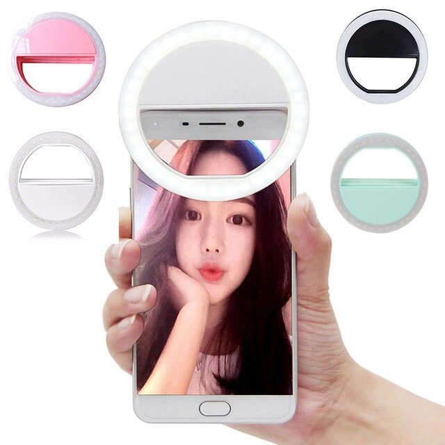 Кольцо светодиодное для селфи с тремя режимами яркости подсветки Selfie Ring Light XJ-01 (Круглая) от компании Интернет-магазин Starshop. kz - фото 1