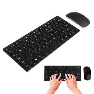 Комплект беспроводной клавиатура + мышь Mini Keyboard [2.4 GHz]Черный)