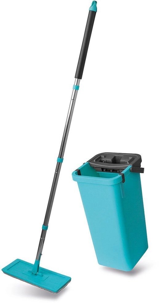 Комплект для уборки Magic Flat Mop & Bucket: швабра, ведро с отжимом от компании Интернет-магазин Starshop. kz - фото 1