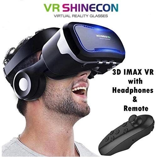 Комплект для виртуальной реальности 3D-очки с наушниками + bluetooth пульт VR Shinecon S-Max от компании Интернет-магазин Starshop. kz - фото 1