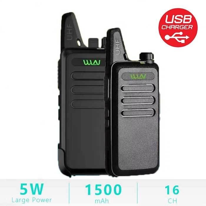 Комплект из двух радиостанций WLN KD-C1 с зарядкой от USB [UHF 400-470] от компании Интернет-магазин Starshop. kz - фото 1