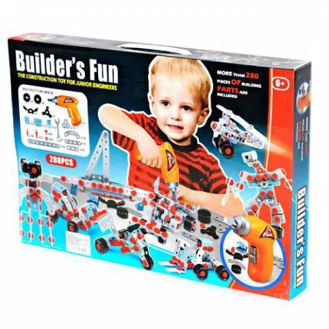 Конструктор с электроотверткой BUILDER'S FUN 661-301 (280 деталей) от компании Интернет-магазин Starshop. kz - фото 1