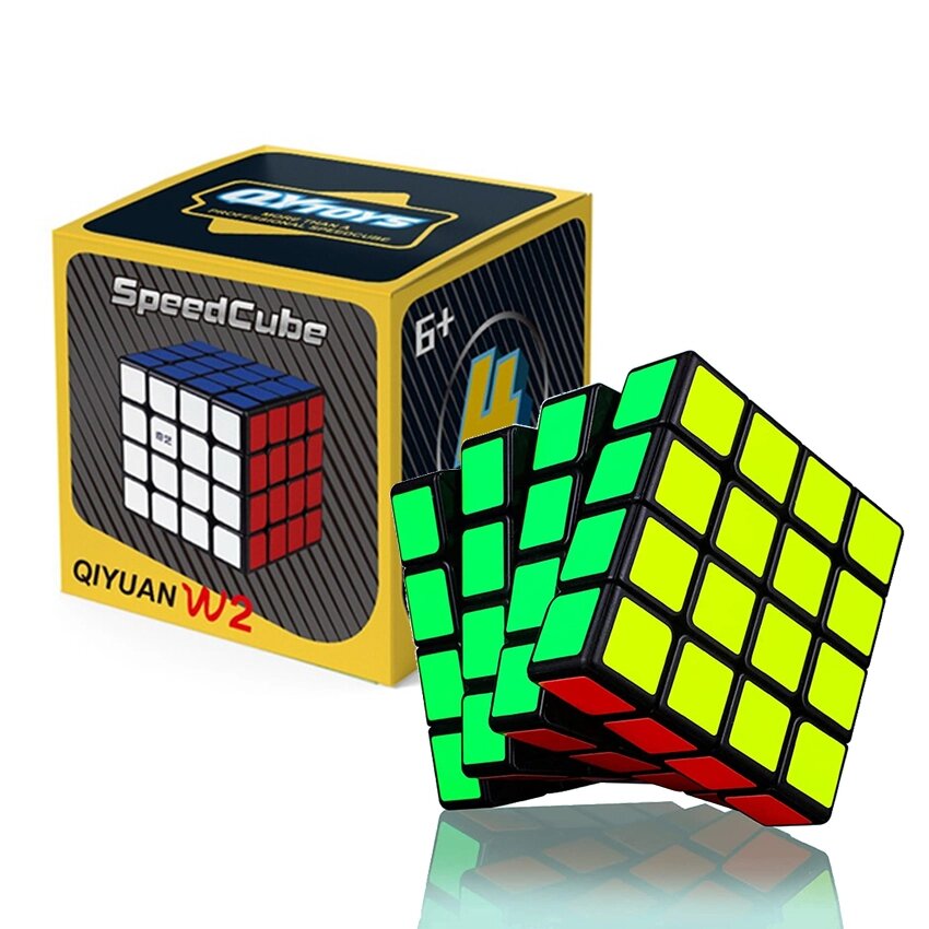 Кубик Рубика 4х4 QY Black Speed Cube для скоростной сборки от компании Интернет-магазин Starshop. kz - фото 1