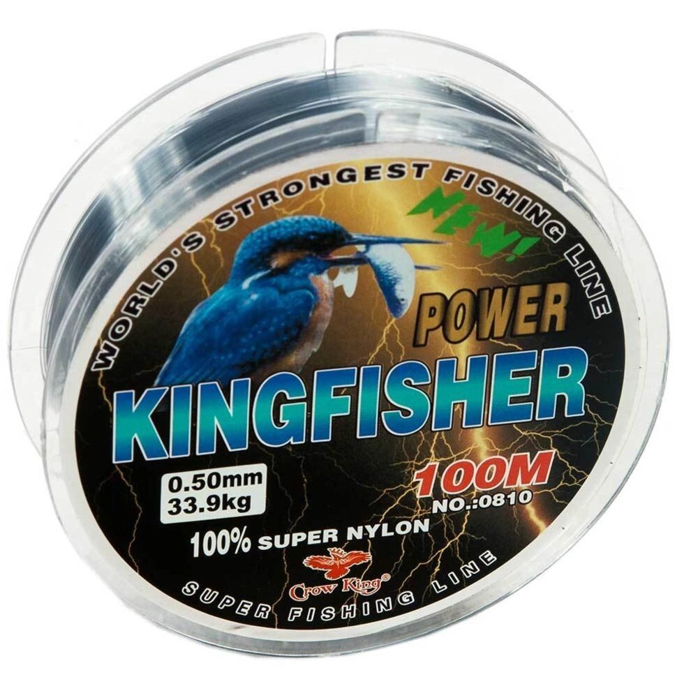 Леска рыболовная Crow King KINGFISHER 0810 [0.2- 0.5 мм, 100 м] (0.2 мм) от компании Интернет-магазин Starshop. kz - фото 1