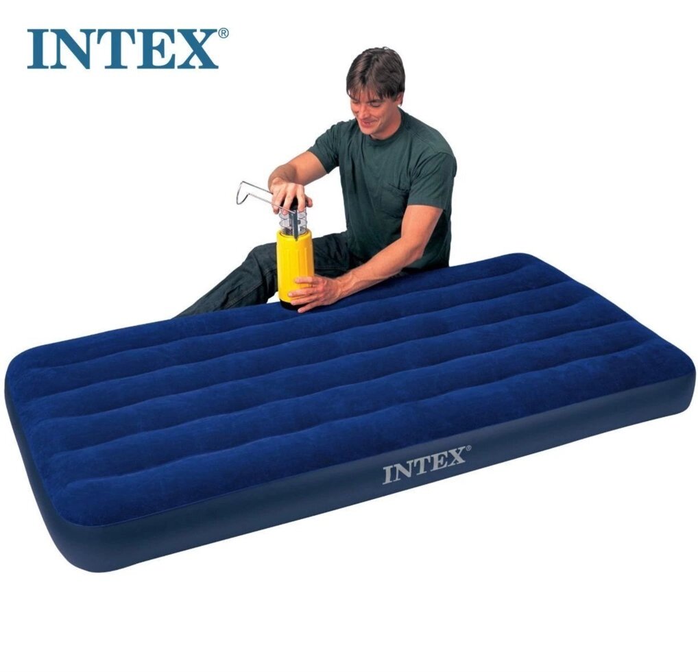 Матрас надувной INTEX Classic Downy Airbed (64757, 99х191х25 см) от компании Интернет-магазин Starshop. kz - фото 1