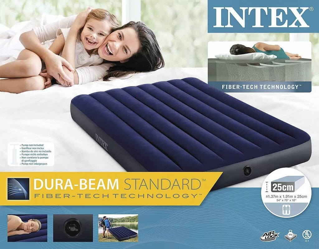 Матрас надувной INTEX Classic Downy Airbed (64758, 137х191х25 см) от компании Интернет-магазин Starshop. kz - фото 1