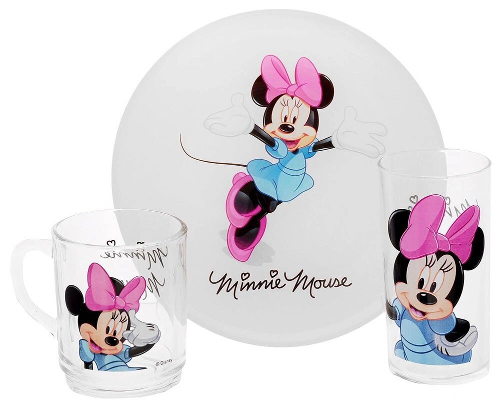 Набор детской посуды Luminarc Disney «Minnie Colors» [3 предмета] H5321 от компании Интернет-магазин Starshop. kz - фото 1