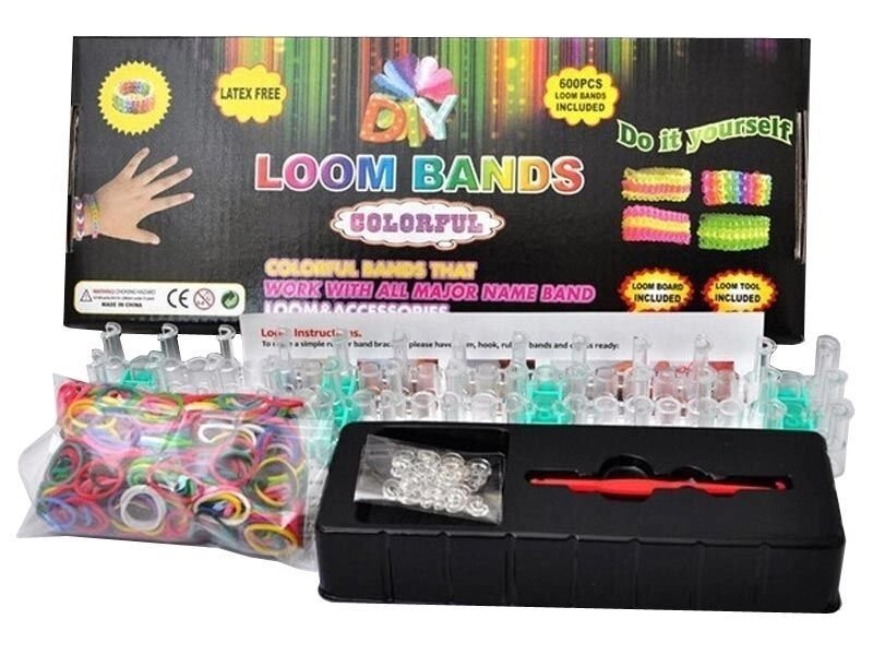 Набор для плетения браслетов из резинок Loom Bands + большой станок от компании Интернет-магазин Starshop. kz - фото 1