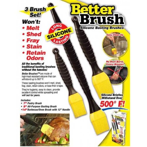 Набор кулинарных кисточек для обмазывания Better Brush [3 шт.