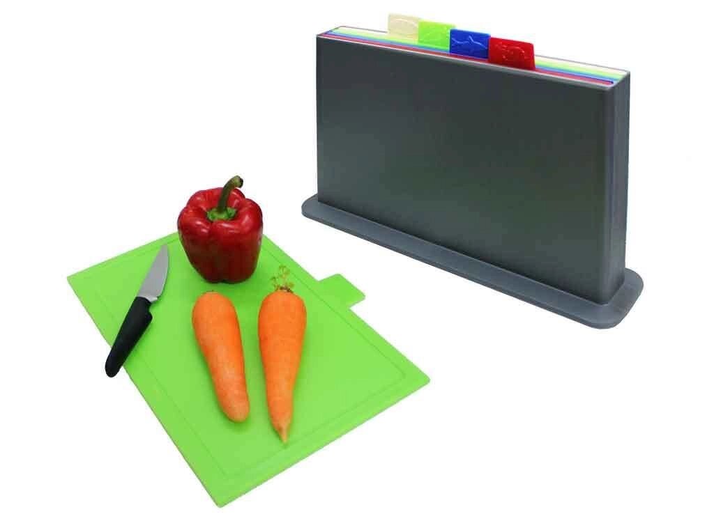 Набор разделочных досок Chopping Board Set Index из 4-х шт на подставке от компании Интернет-магазин Starshop. kz - фото 1