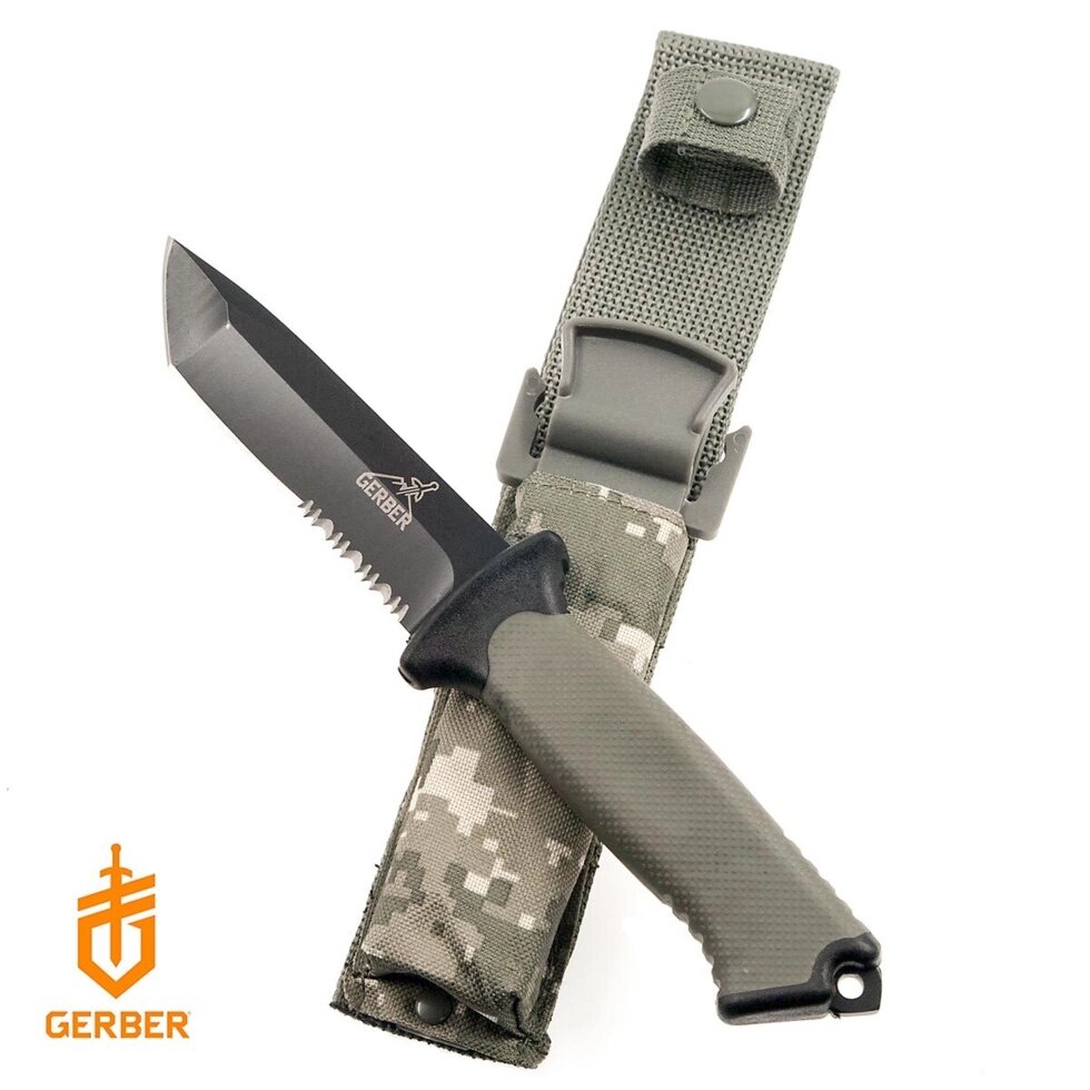 Нож тактический GERBER StrongArm Fixed Blade Coyote 1500 с ножнами (Камуфляжный) от компании Интернет-магазин Starshop. kz - фото 1