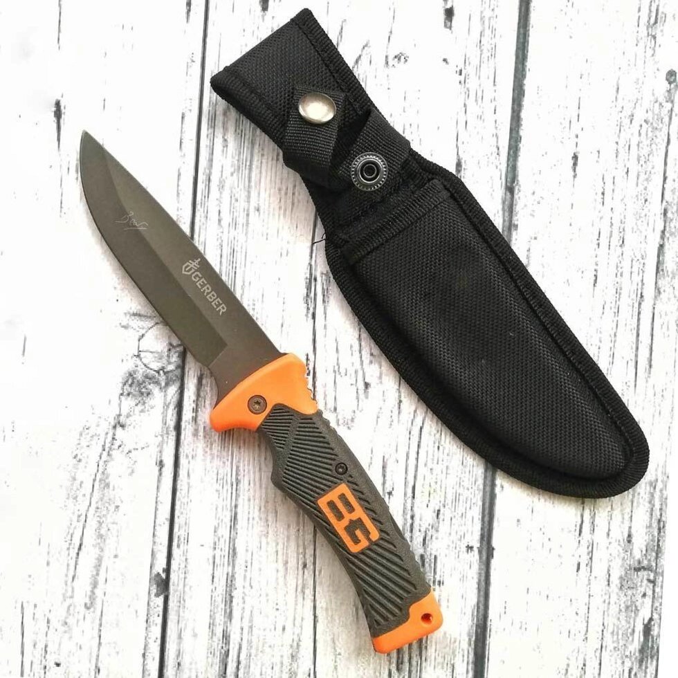 Нож туристический полевой GERBER Bear Grylls 137 с нейлоновыми ножнами от компании Интернет-магазин Starshop. kz - фото 1