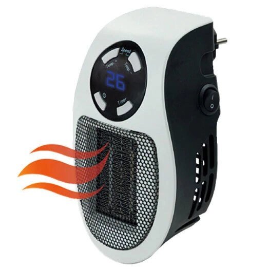 Обогреватель портативный с LED-дисплеем и таймером PLUGGABLE Mini Heater Fan [500 Вт] от компании Интернет-магазин Starshop. kz - фото 1