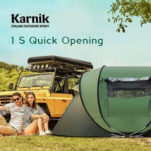 Палатка-автомат четырехместная быстросборная KARNIK Easy One touch pop-up (Армейский зеленый)