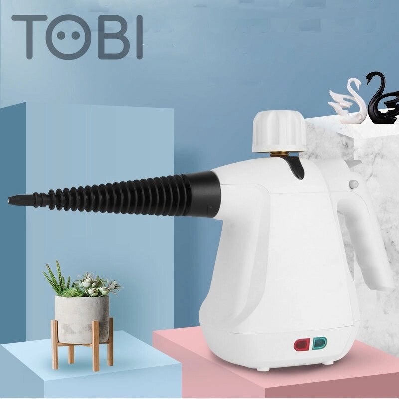 Пароотчиститель ручной для уборки дома TOBI Steam Cleaner + 9 насадок и аксессуаров от компании Интернет-магазин Starshop. kz - фото 1