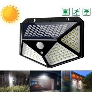 Светильник уличный LED 160° Solar Wall Lamp на солнечной батарее с датчиком движения (100LED)