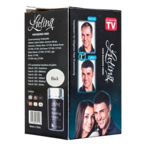 Загуститель волос камуфлирующий Lutino Hair Building Fibers (Черный)