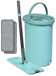 Набор для влажной уборки Hand-free Mop XXL {швабра и большое ведро с механизмом отжима + насадки}