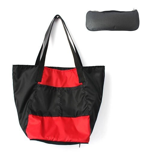 Сумка складная Magic Bag [25 л] с кармашками и чехлом (Красно-черная) - Алматы